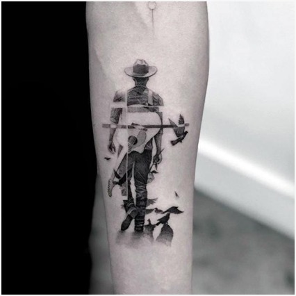 Walking Man Tattoo Idea